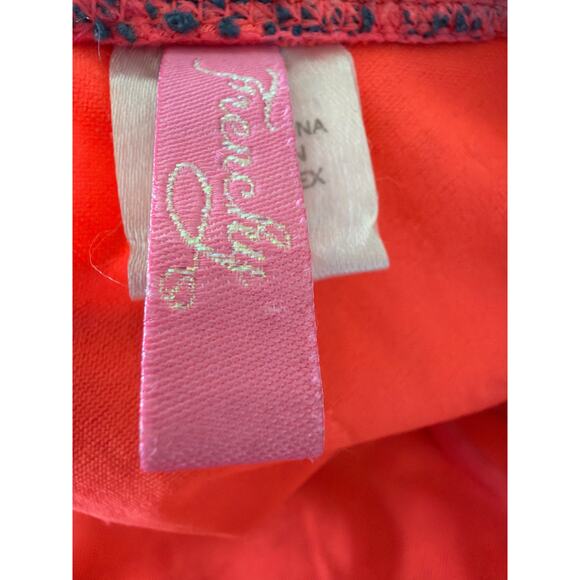 Frenchy Crochet Bikini Set-Triangle top and side tie bottoms (orange/gray) XL - Picture 3 of 7